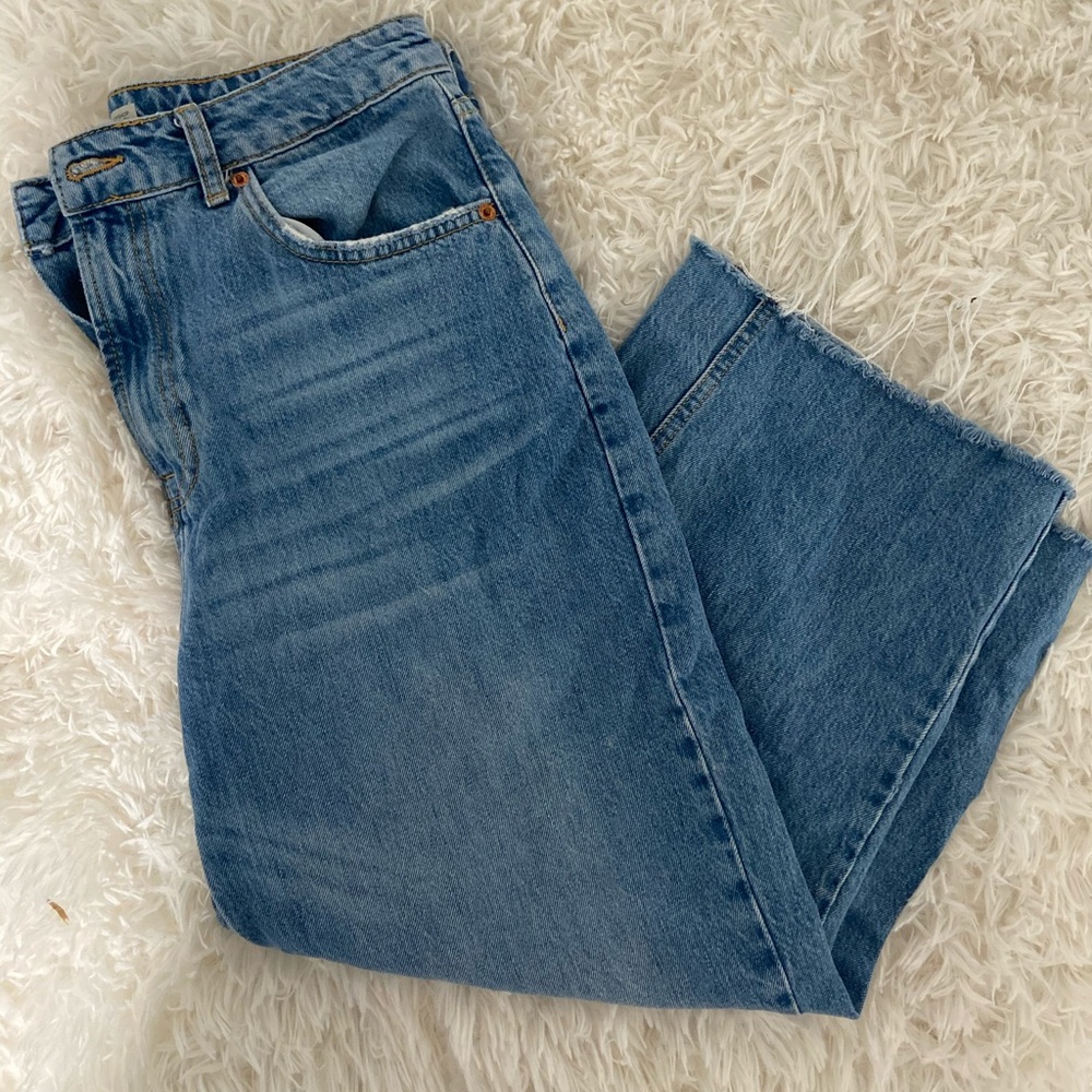 Topshop high waisted moto mom jeans